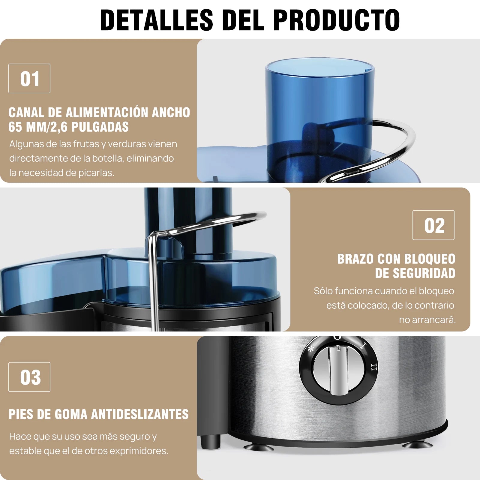Extractor de Jugo Profesional BRIEFNESS™ 1000W – Rápido y Eficiente