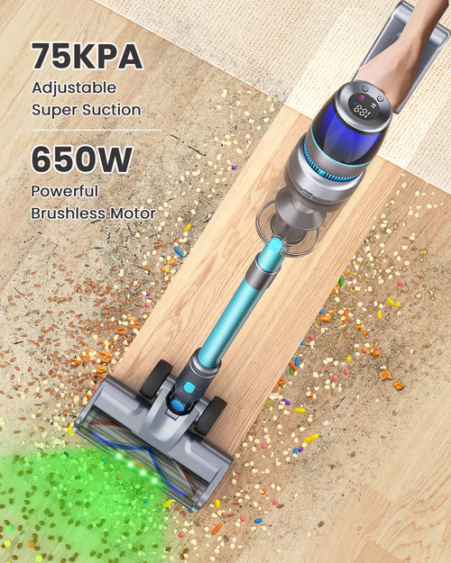 Aspiradora Inalámbrica Homore™ NH007 – 650W, 75KPa, Autonomía de 65 Minutos