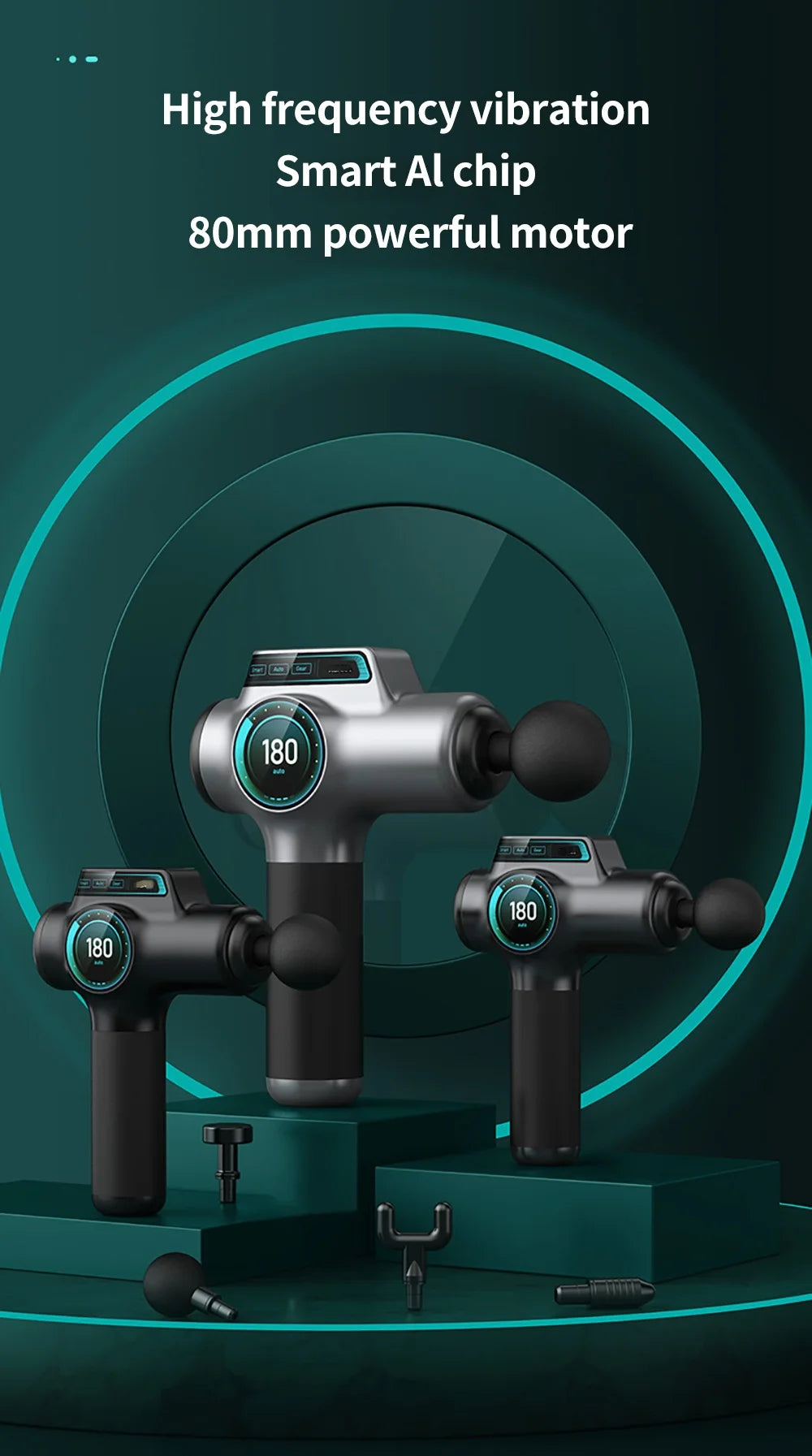 Pistola de Masaje Profesional PAQIN™ 99 Velocidades – Relajación Muscular y Terapia Profunda