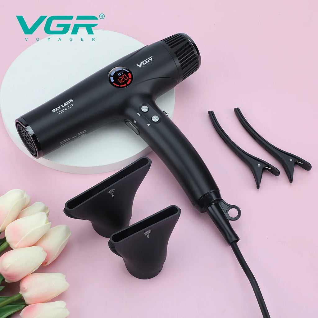 Secador de Pelo Profesional VGR™ V-469 – Motor Sin Escobillas, Potencia y Precisión