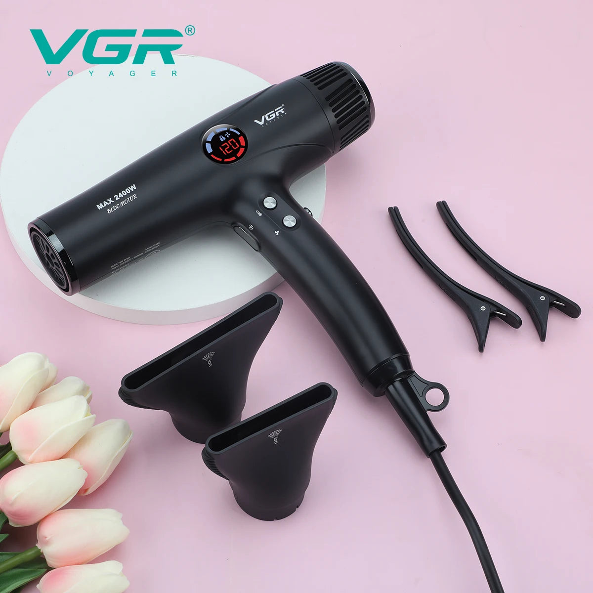 Secador de Pelo Profesional VGR™ V-469 – Motor Sin Escobillas, Potencia y Precisión
