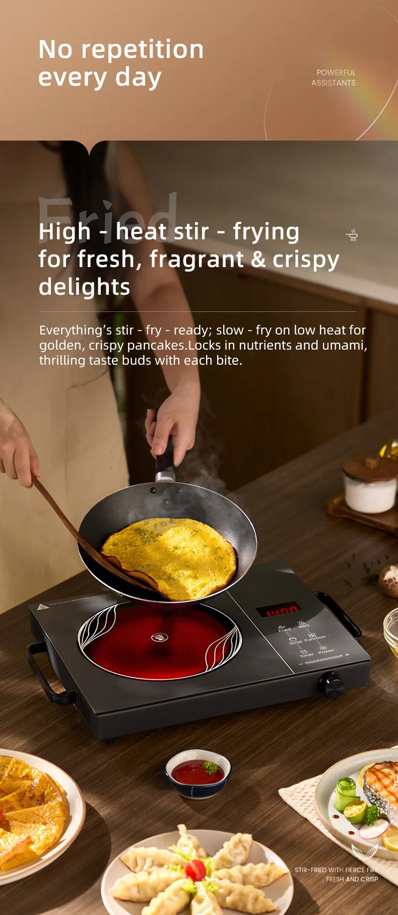 Cocina Eléctrica de Cerámica KBXSTART™ 2200W – Placa Caliente Multifuncional