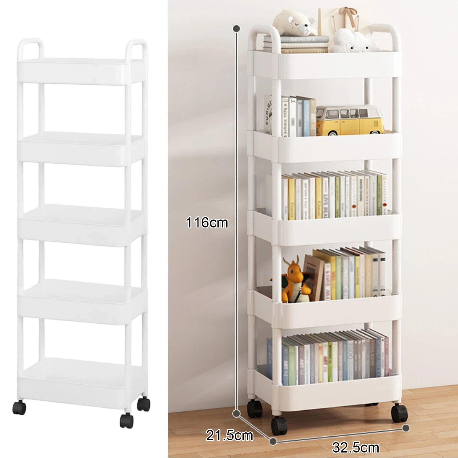 Carrito Organizador Multiusos con Ruedas – Almacenamiento Inteligente para el Hogar