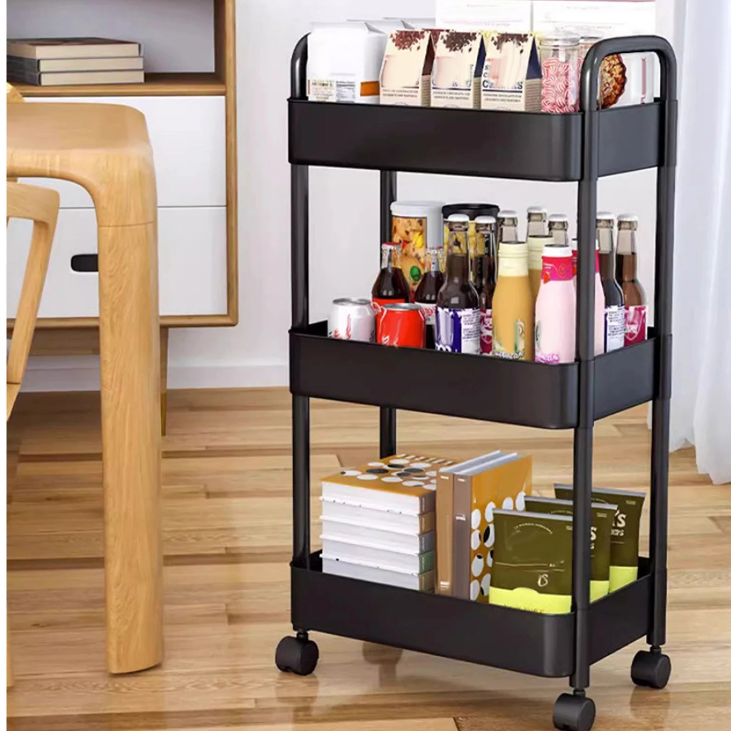 Carrito Organizador Multiusos con Ruedas – Almacenamiento Inteligente para el Hogar