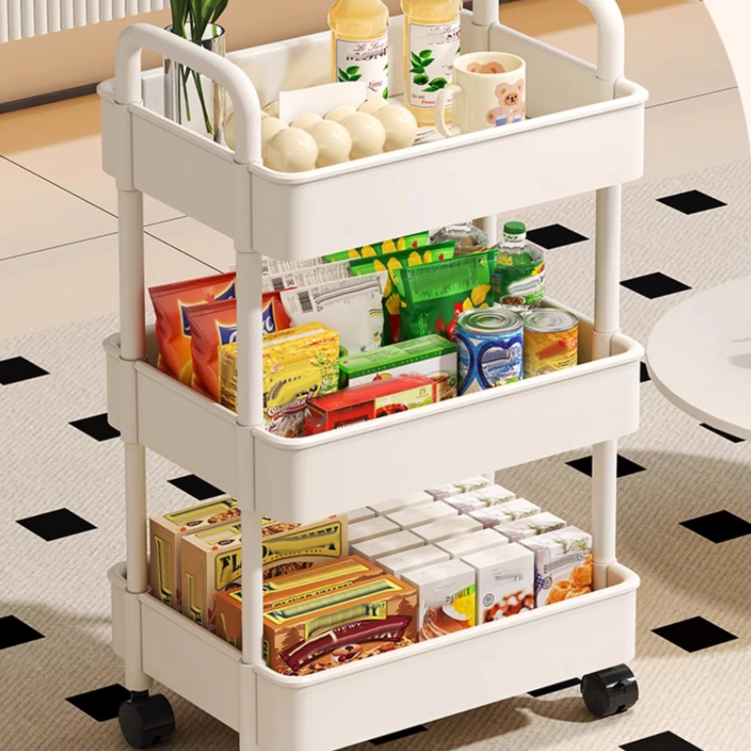 Carrito Organizador Multiusos con Ruedas – Almacenamiento Inteligente para el Hogar