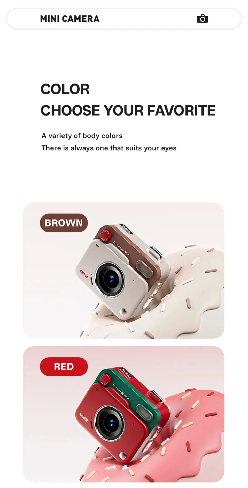 2026 New Thumb Pocket CCD Digital Camera HD Retro Mini Camera Portable Keychain Camera Outdoor Travel Photo Recorder Gift