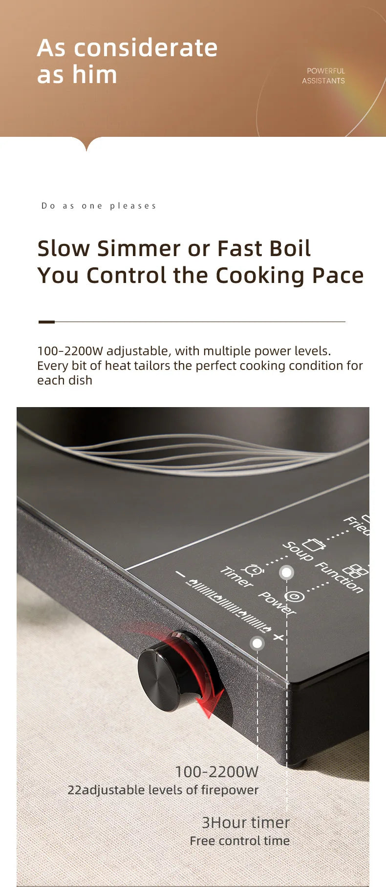 Cocina Eléctrica de Cerámica KBXSTART™ 2200W – Placa Caliente Multifuncional