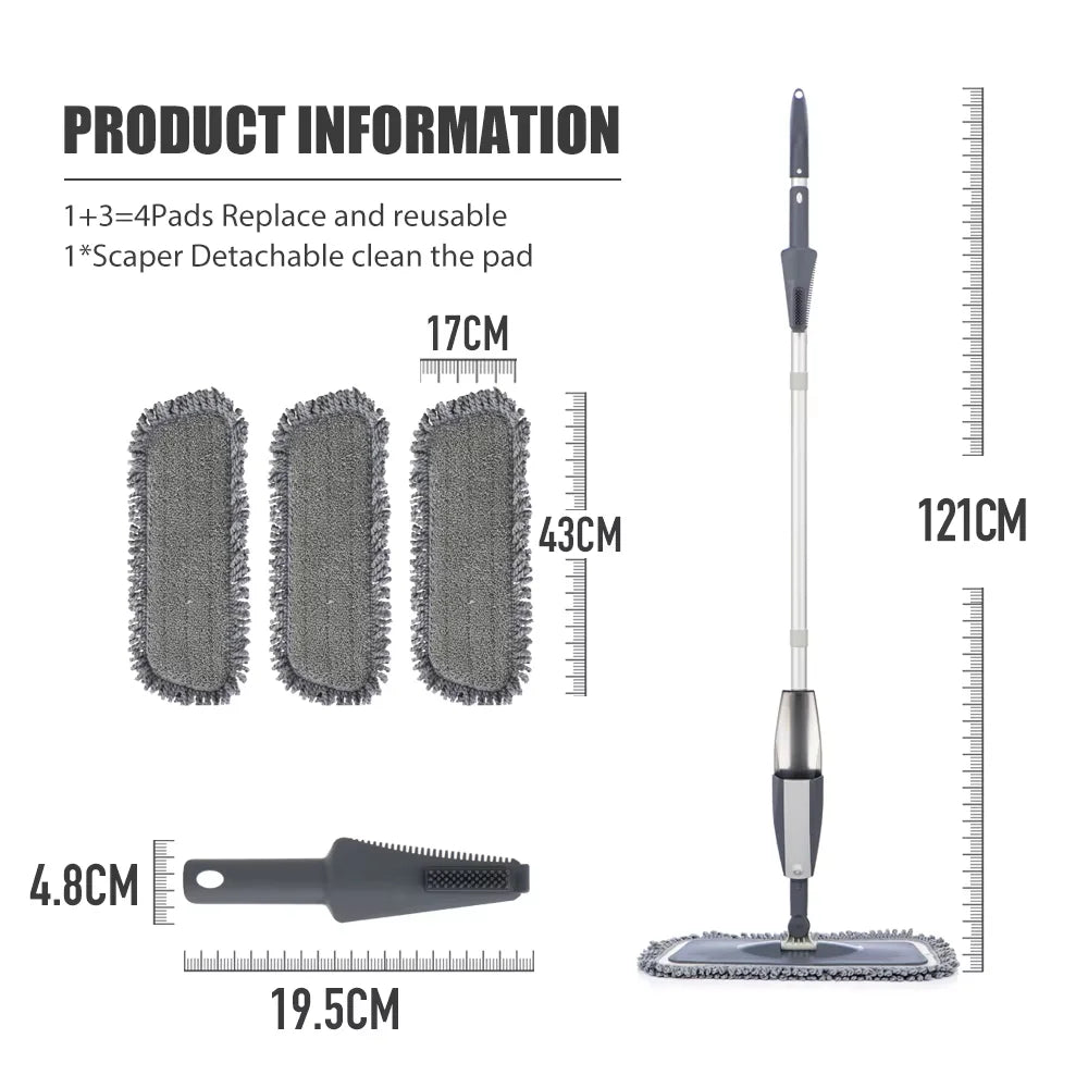Mopa con Pulverizador Manual Joy™ – Uso Húmedo y Seco, Sin Esfuerzo