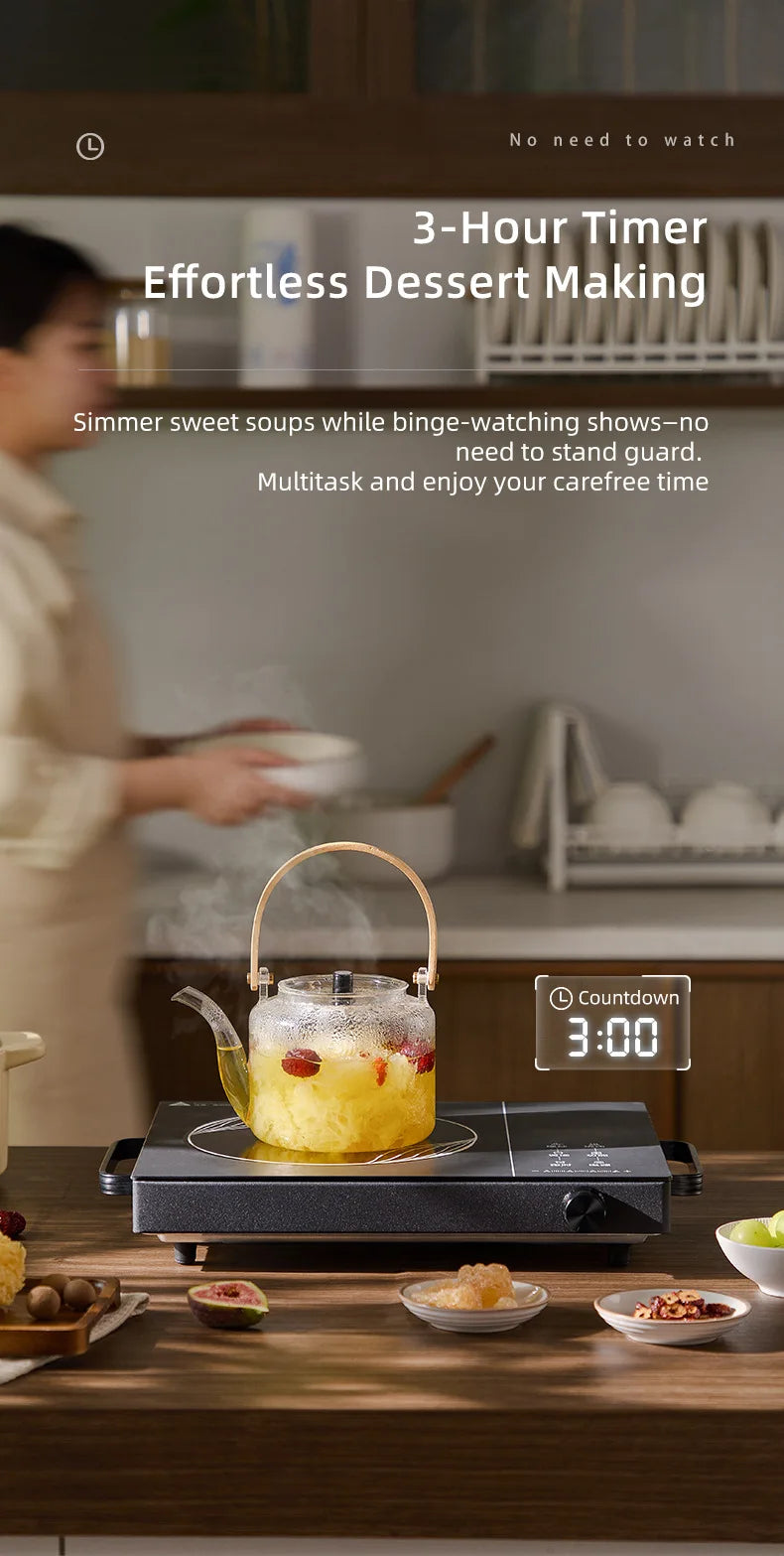 Cocina Eléctrica de Cerámica KBXSTART™ 2200W – Placa Caliente Multifuncional