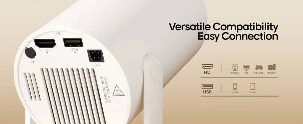 Proyector SmartCine™ HY300 Pro 8K – Android 14 | WiFi 6 | Bluetooth