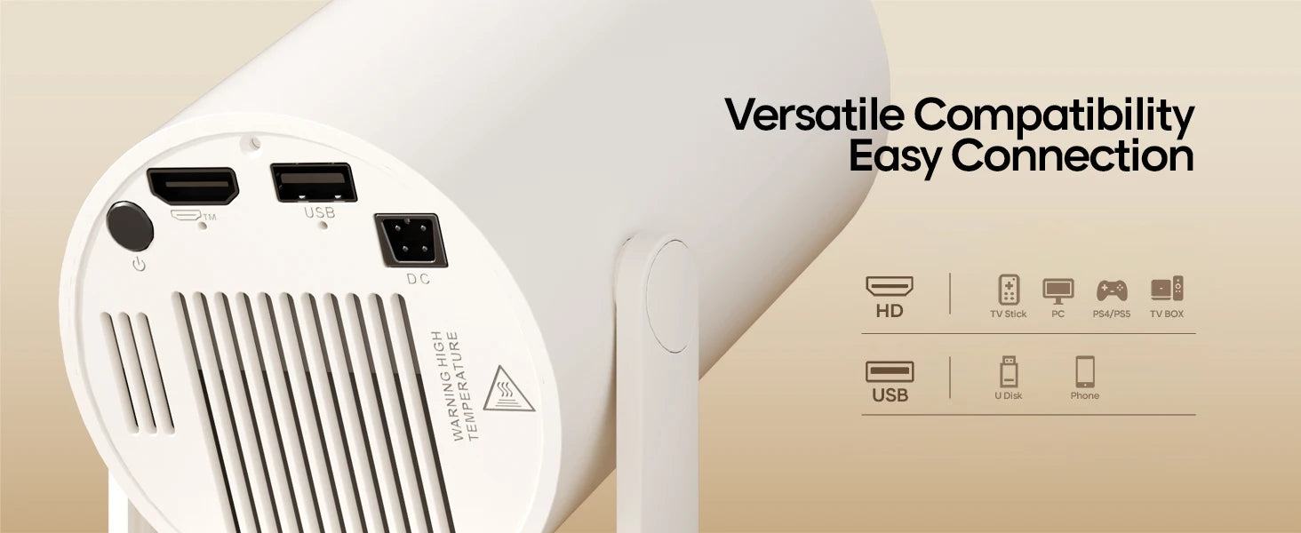 Proyector SmartCine™ HY300 Pro 8K – Android 14 | WiFi 6 | Bluetooth