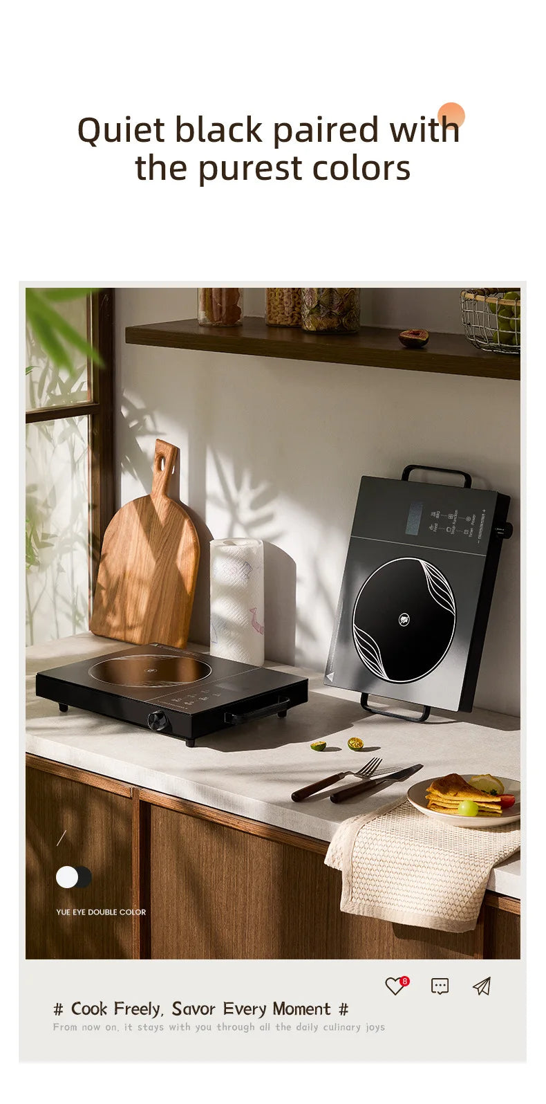 Cocina Eléctrica de Cerámica KBXSTART™ 2200W – Placa Caliente Multifuncional