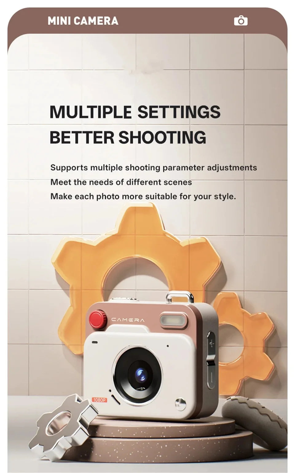 2026 New Thumb Pocket CCD Digital Camera HD Retro Mini Camera Portable Keychain Camera Outdoor Travel Photo Recorder Gift