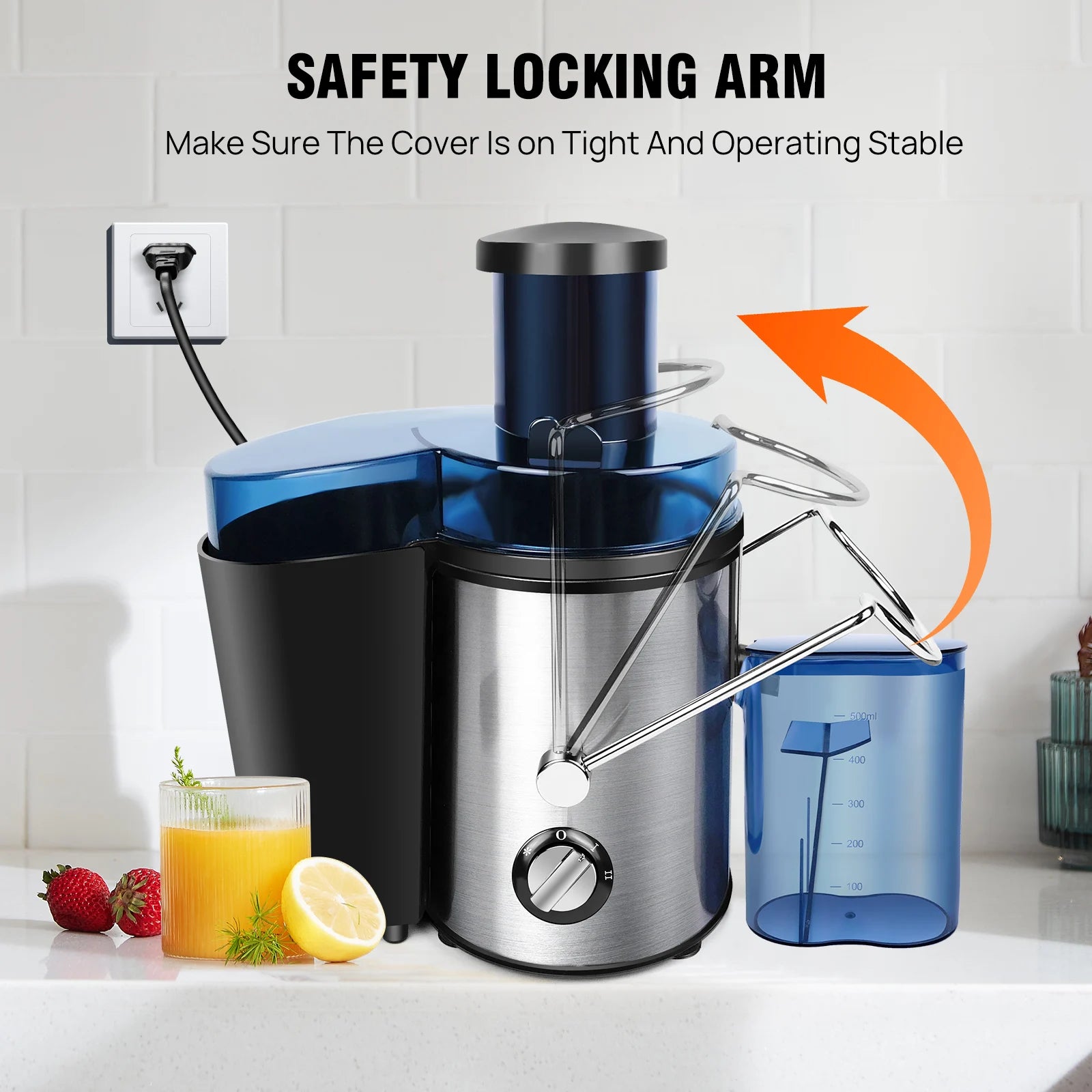 Extractor de Jugo Profesional BRIEFNESS™ 1000W – Rápido y Eficiente