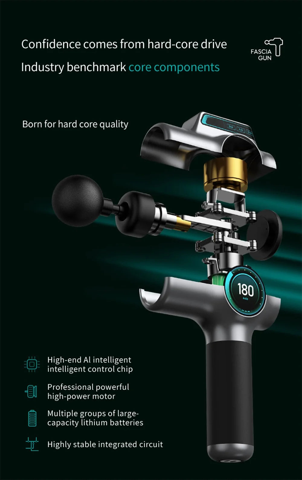 Pistola de Masaje Profesional PAQIN™ 99 Velocidades – Relajación Muscular y Terapia Profunda