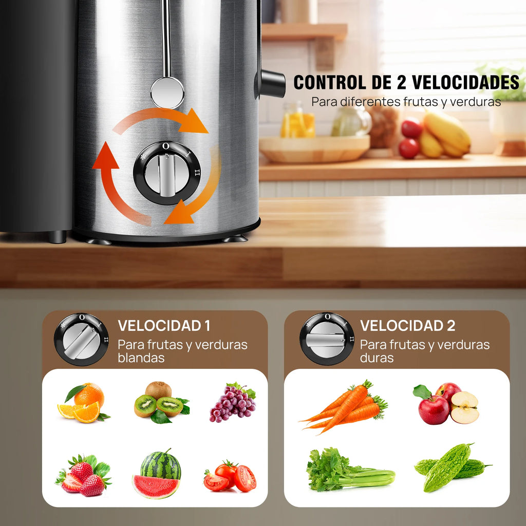Extractor de Jugo Profesional BRIEFNESS™ 1000W – Rápido y Eficiente