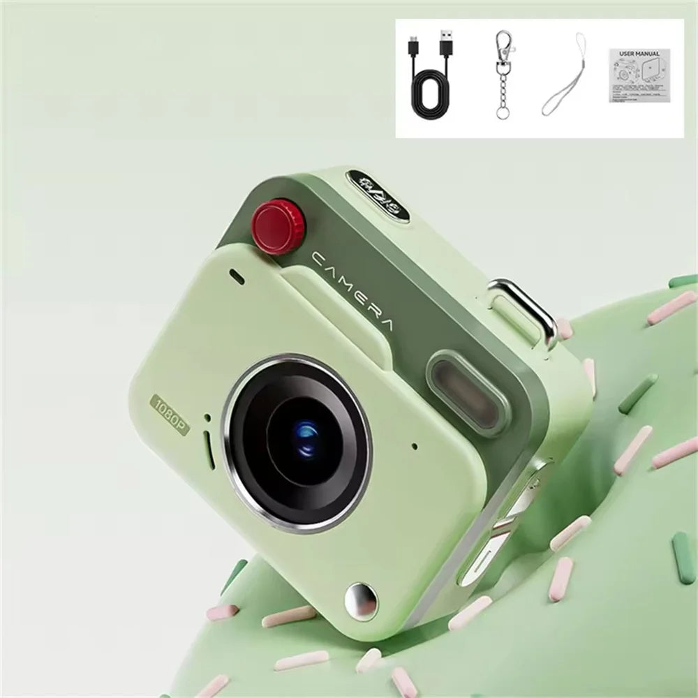 2026 New Thumb Pocket CCD Digital Camera HD Retro Mini Camera Portable Keychain Camera Outdoor Travel Photo Recorder Gift