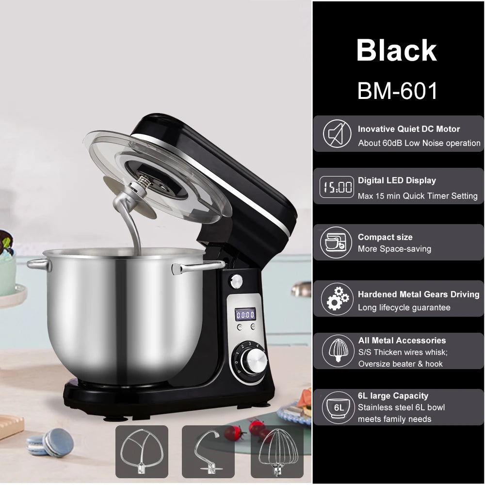 Batidora de Pie BioloMix™ BM601 – Potente y Silenciosa para Toda la Cocina