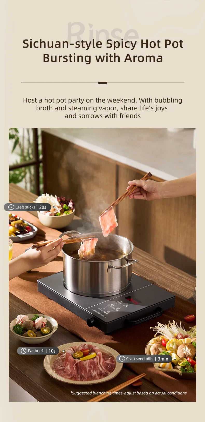 Cocina Eléctrica de Cerámica KBXSTART™ 2200W – Placa Caliente Multifuncional