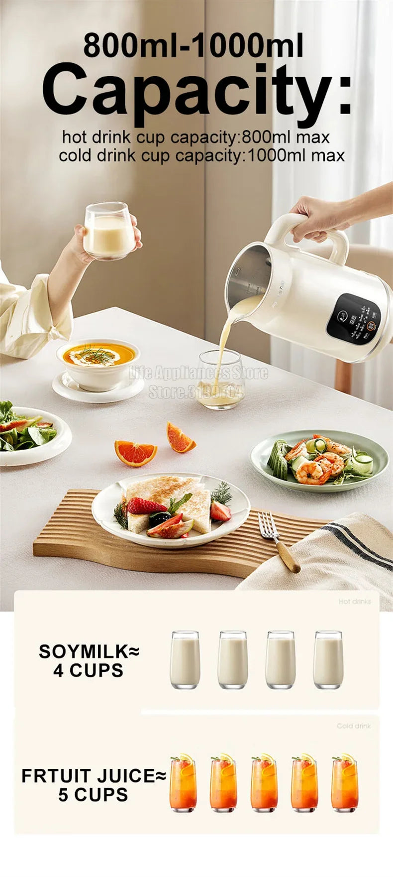 Máquina de Leche de Soya Joyoung™ DJ10X-D285 – Alta Velocidad 30,000RPM