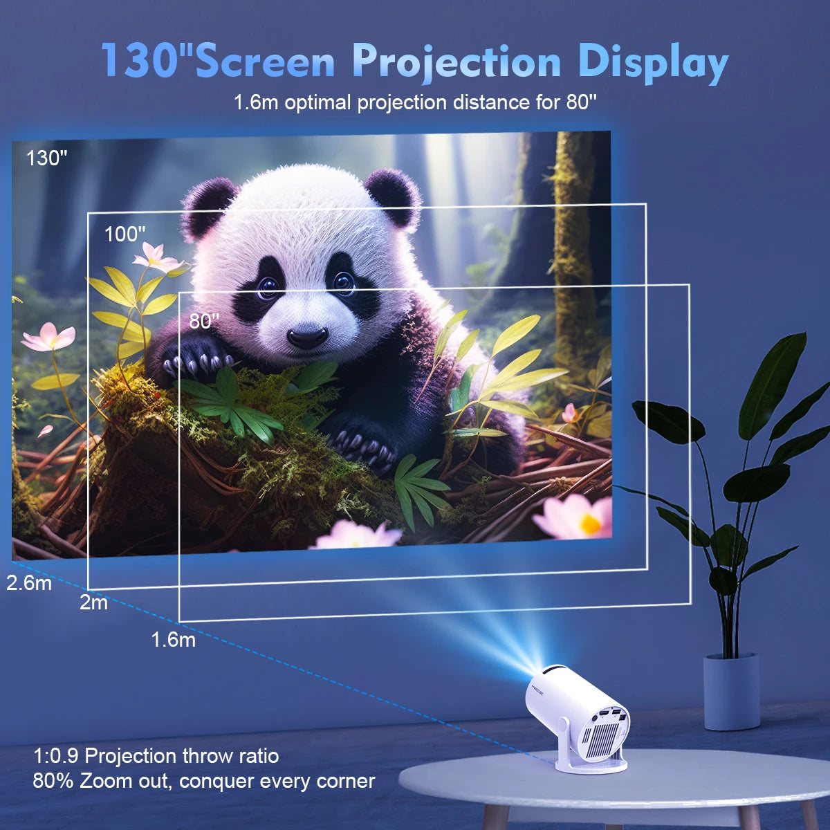 Proyector SmartCine™ HY300 Pro 8K – Android 14 | WiFi 6 | Bluetooth