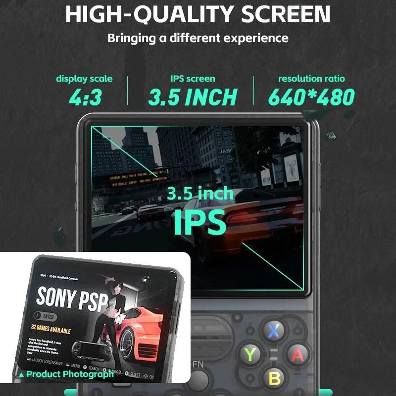 Consola Retro Portátil Mini R36S GSF™ – Pantalla IPS 3.5", Linux System, 20,000+ Juegos
