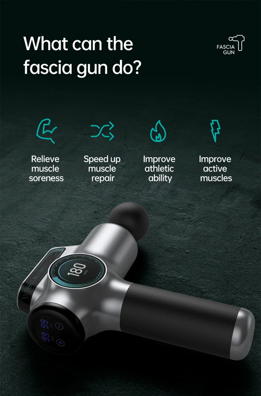 Pistola de Masaje Profesional PAQIN™ 99 Velocidades – Relajación Muscular y Terapia Profunda