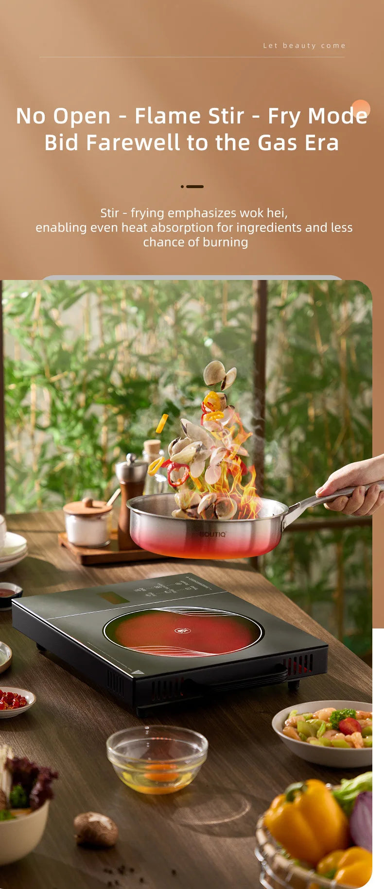 Cocina Eléctrica de Cerámica KBXSTART™ 2200W – Placa Caliente Multifuncional