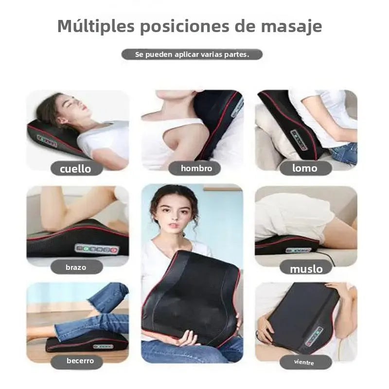 Almohada Masajeadora Shiatsu Eléctrica PAQIN™ – Cuello, Hombros y Espalda