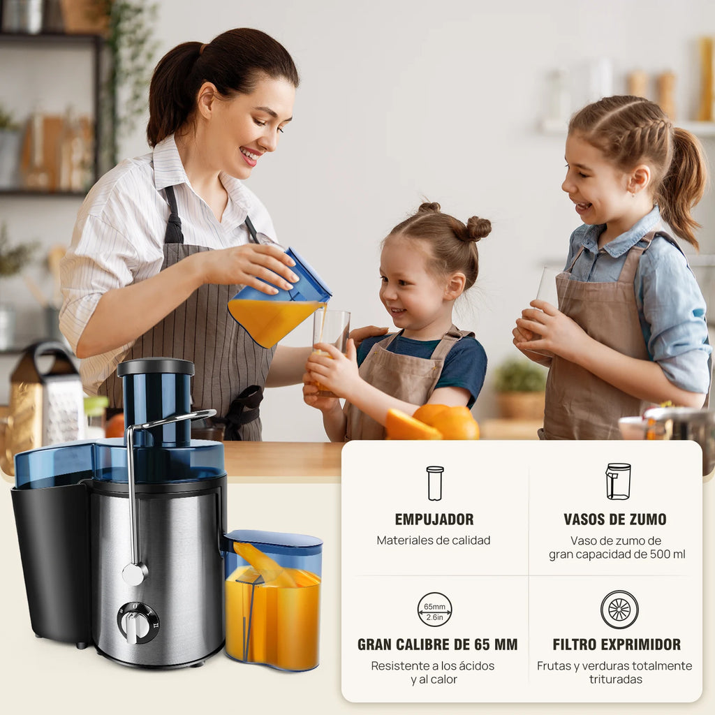 Extractor de Jugo Profesional BRIEFNESS™ 1000W – Rápido y Eficiente