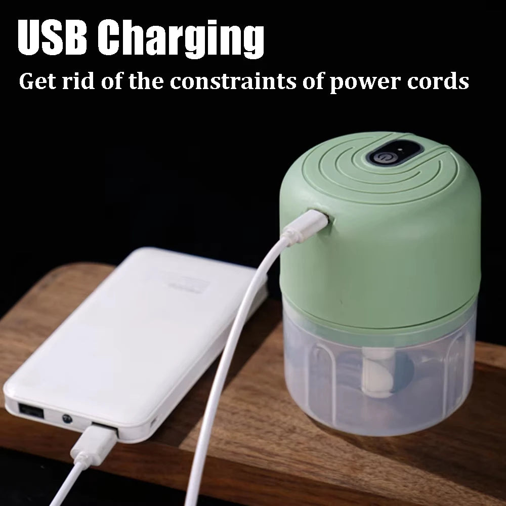 1 electric garlic puree machine, 250ml garlic grinder, onion chopper, meat grinder, kitchen food and vegetable mixer