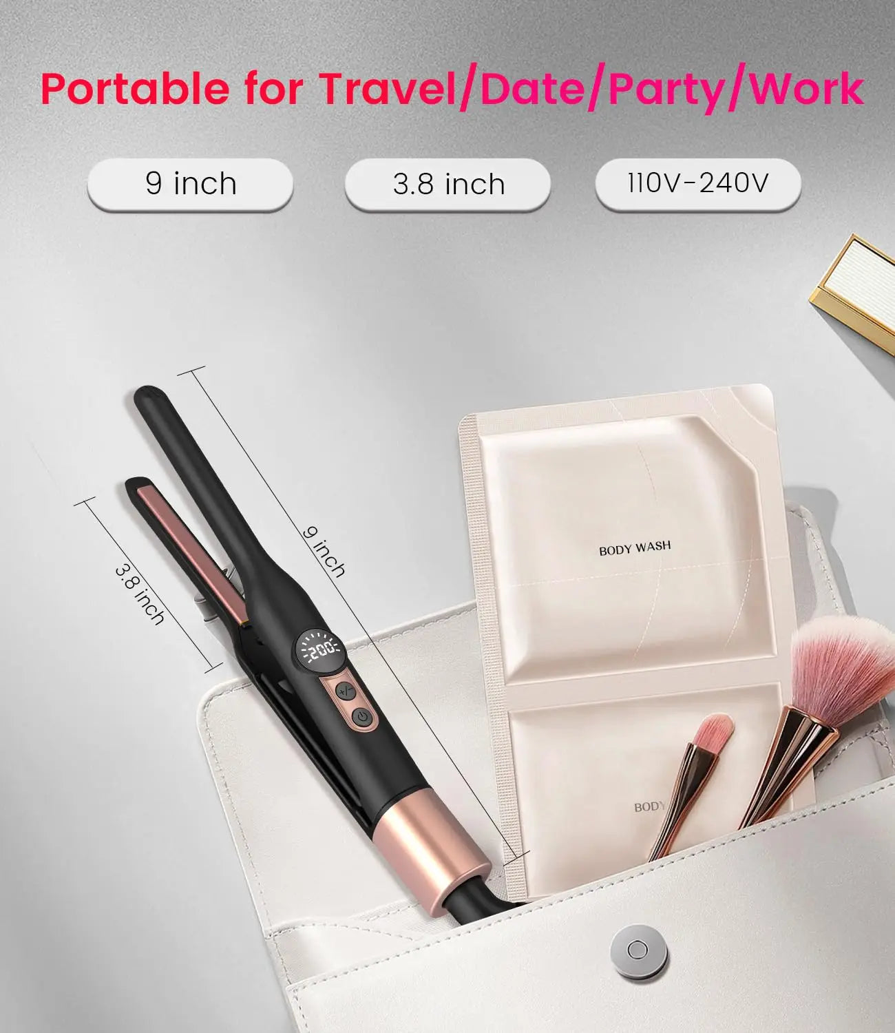 Mini Plancha 2 en 1 UKLISS™ – Liso y Rizado en Cualquier Lugar