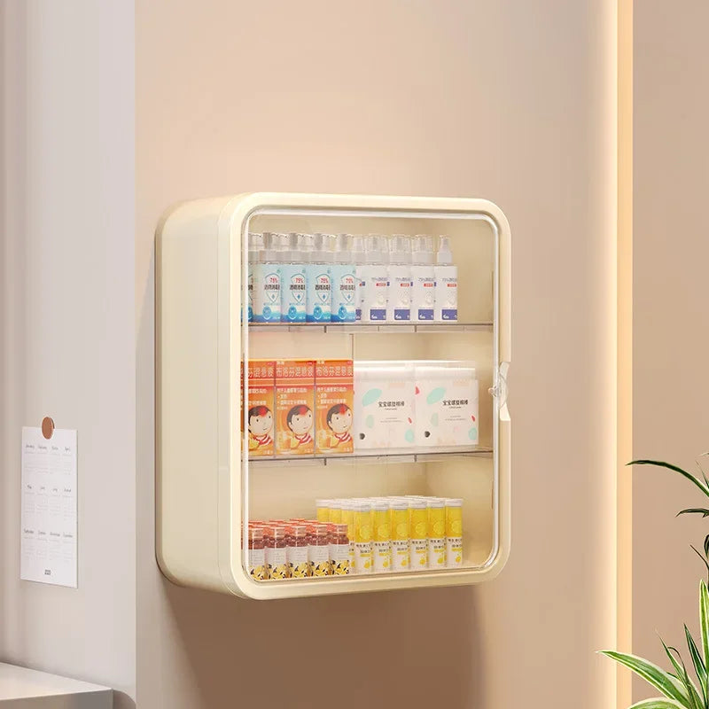 Armario Organizador Multifuncional de Pared sin Taladro – Almacenamiento Familiar Multicapa