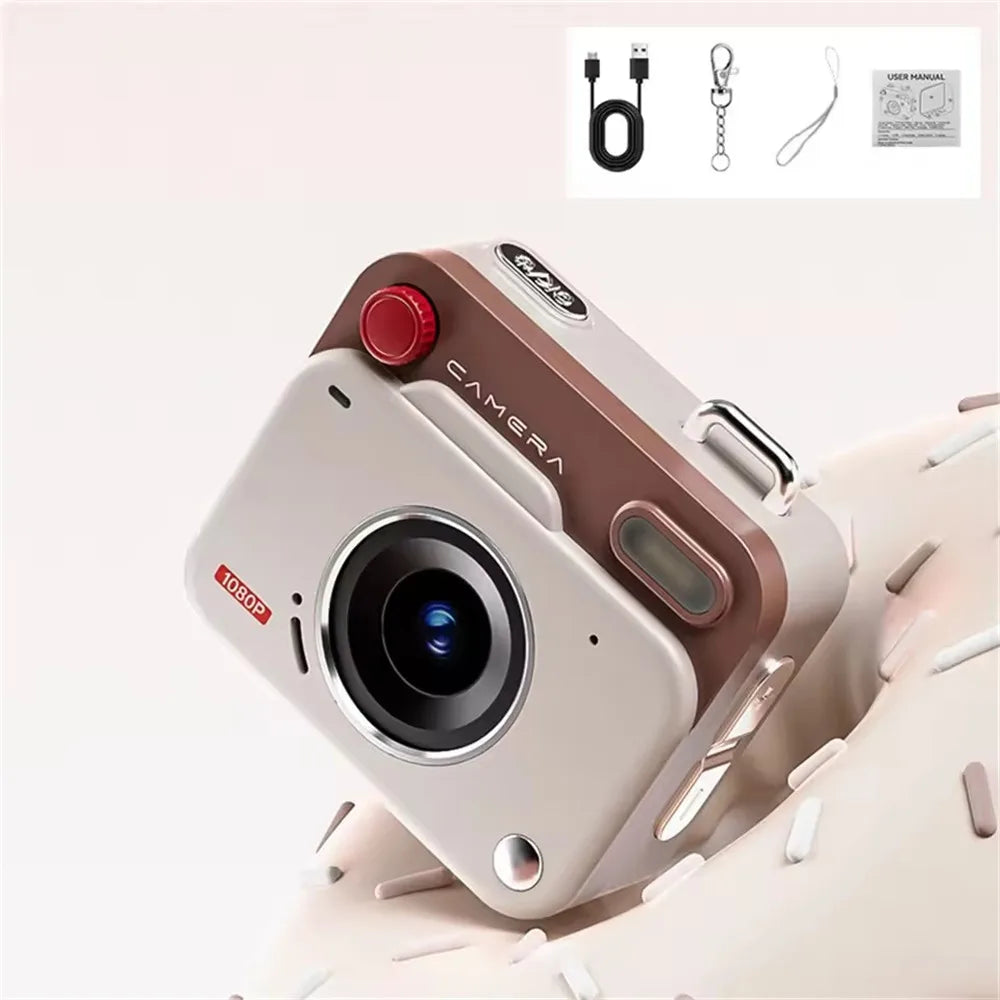 2026 New Thumb Pocket CCD Digital Camera HD Retro Mini Camera Portable Keychain Camera Outdoor Travel Photo Recorder Gift