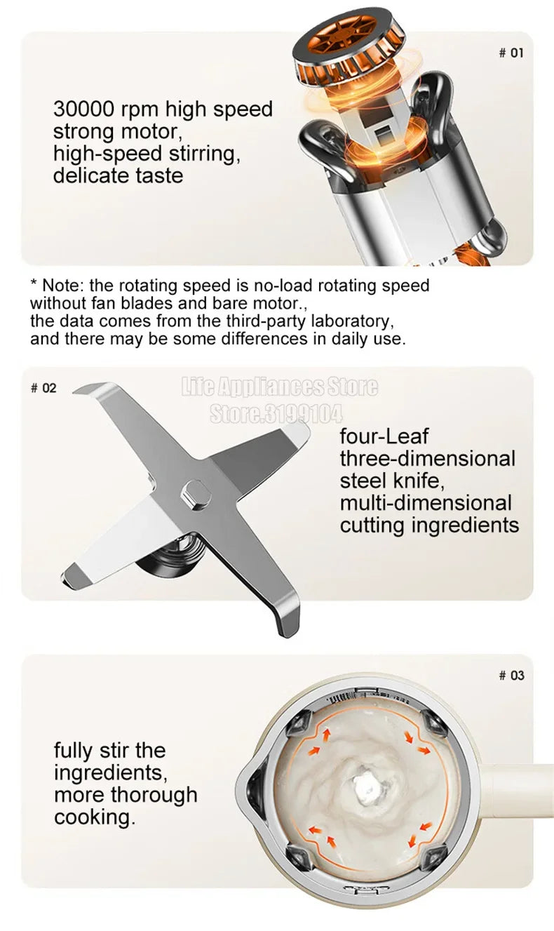 Máquina de Leche de Soya Joyoung™ DJ10X-D285 – Alta Velocidad 30,000RPM