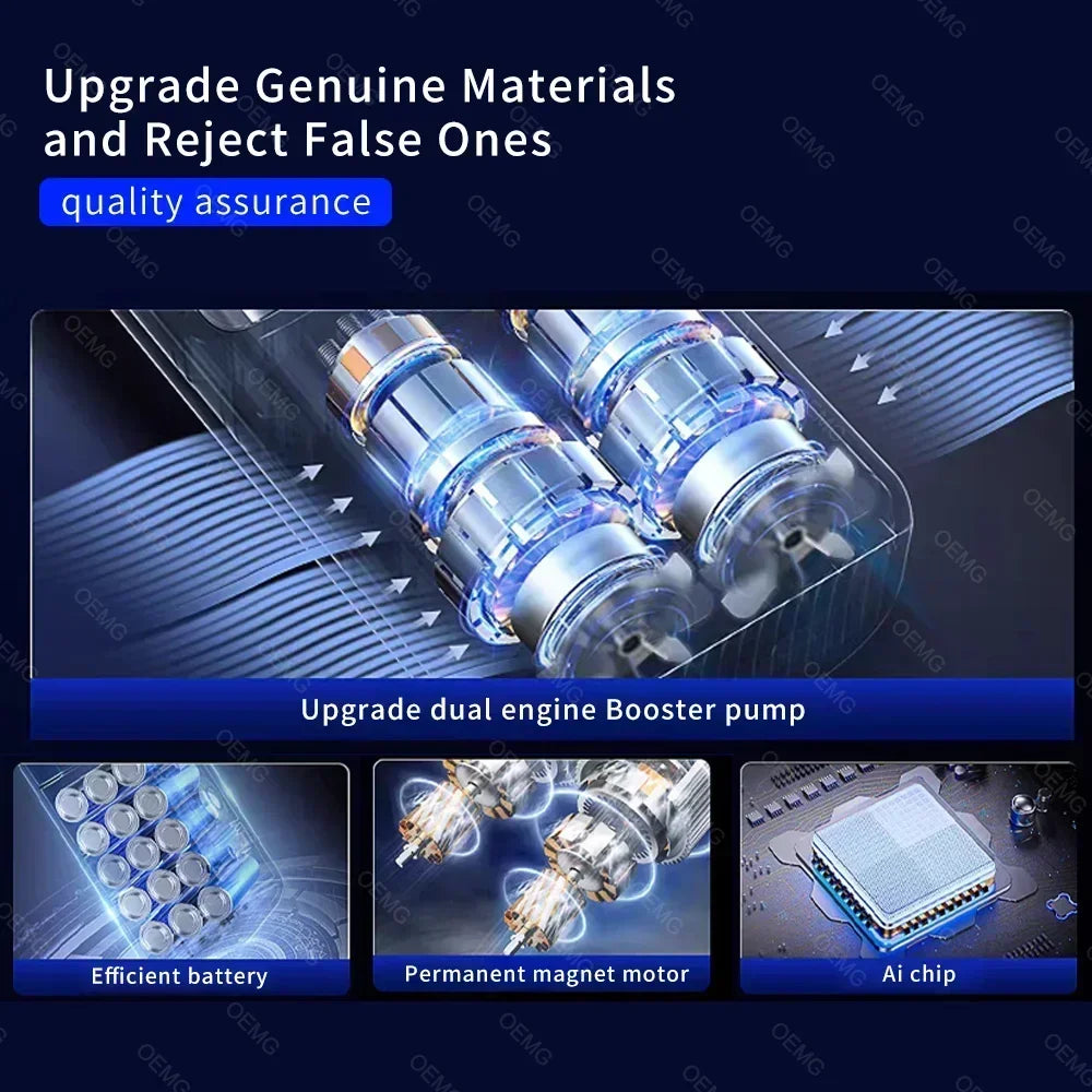 Compresor de Aire Portátil Inalámbrico CENRR™ – Inflador Digital para Coches, Bicicletas y Pelotas