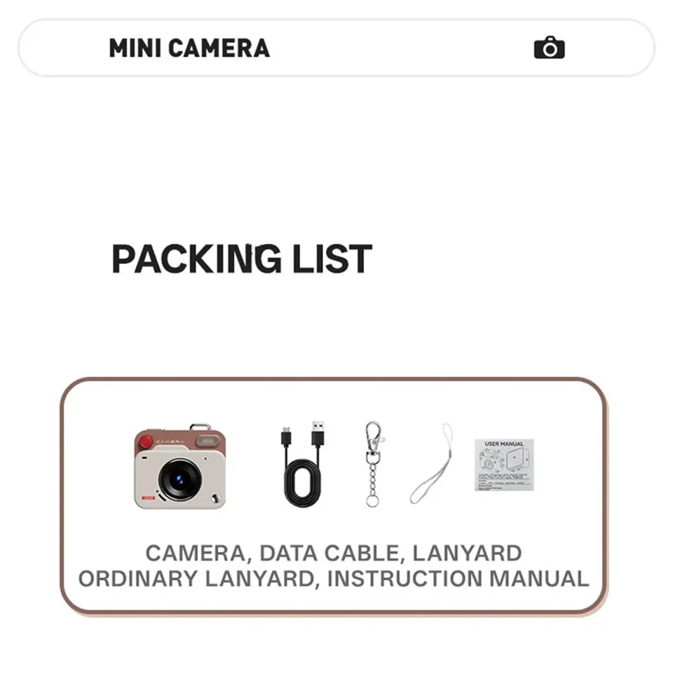 2026 New Thumb Pocket CCD Digital Camera HD Retro Mini Camera Portable Keychain Camera Outdoor Travel Photo Recorder Gift