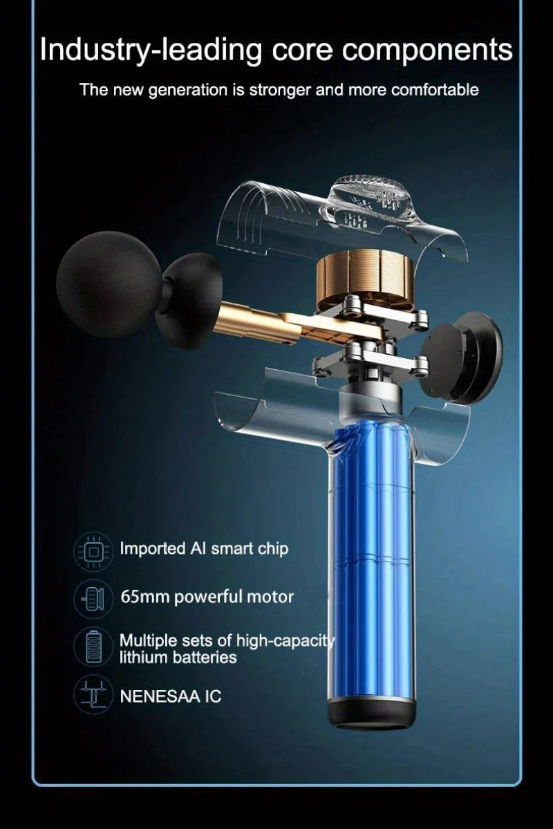 Pistola de Masaje Profesional PAQIN™ 99 Velocidades – Relajación Muscular y Terapia Profunda