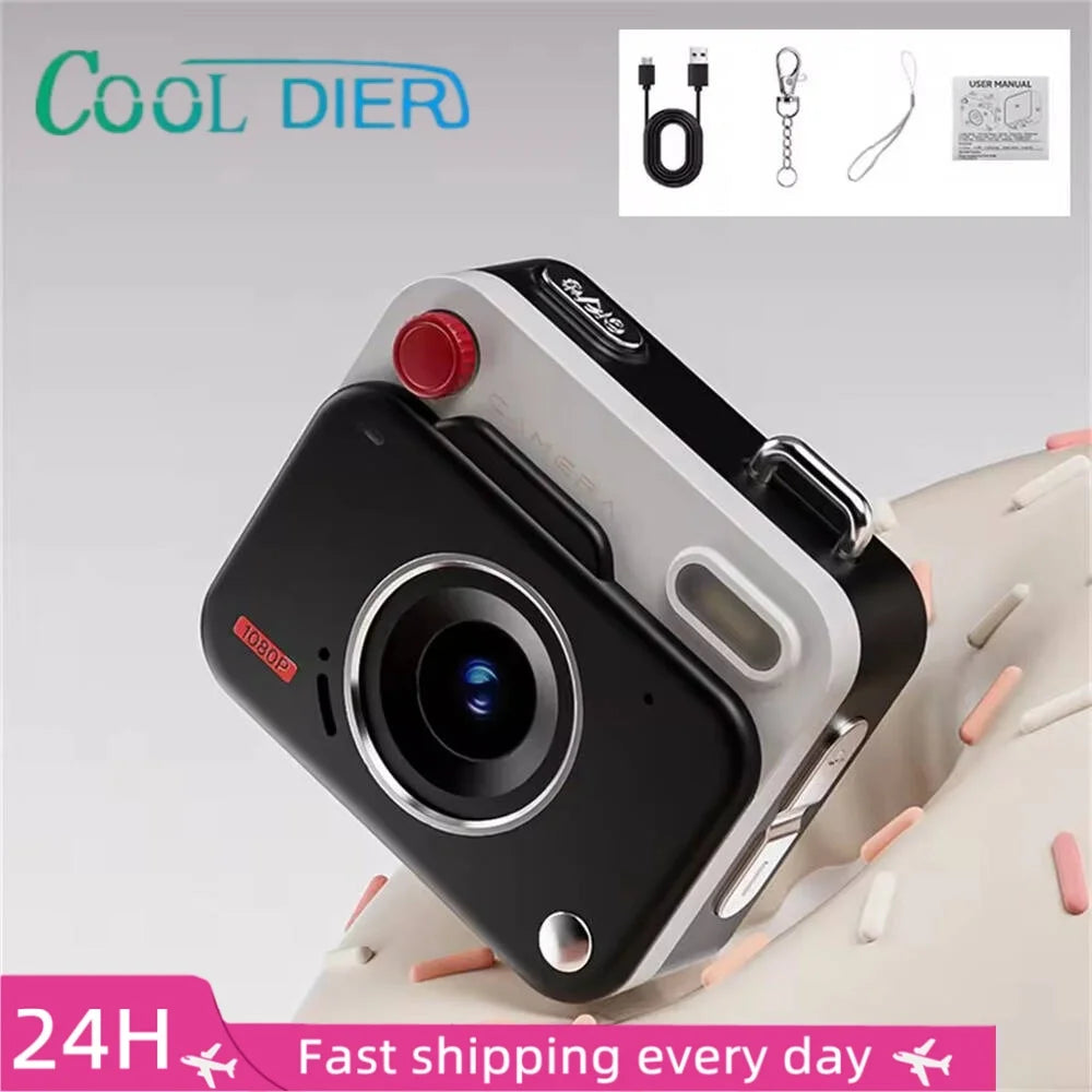 2026 New Thumb Pocket CCD Digital Camera HD Retro Mini Camera Portable Keychain Camera Outdoor Travel Photo Recorder Gift