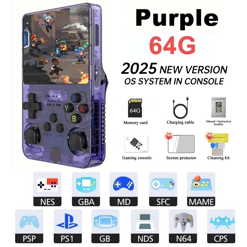 Consola Retro Portátil Mini R36S GSF™ – Pantalla IPS 3.5", Linux System, 20,000+ Juegos