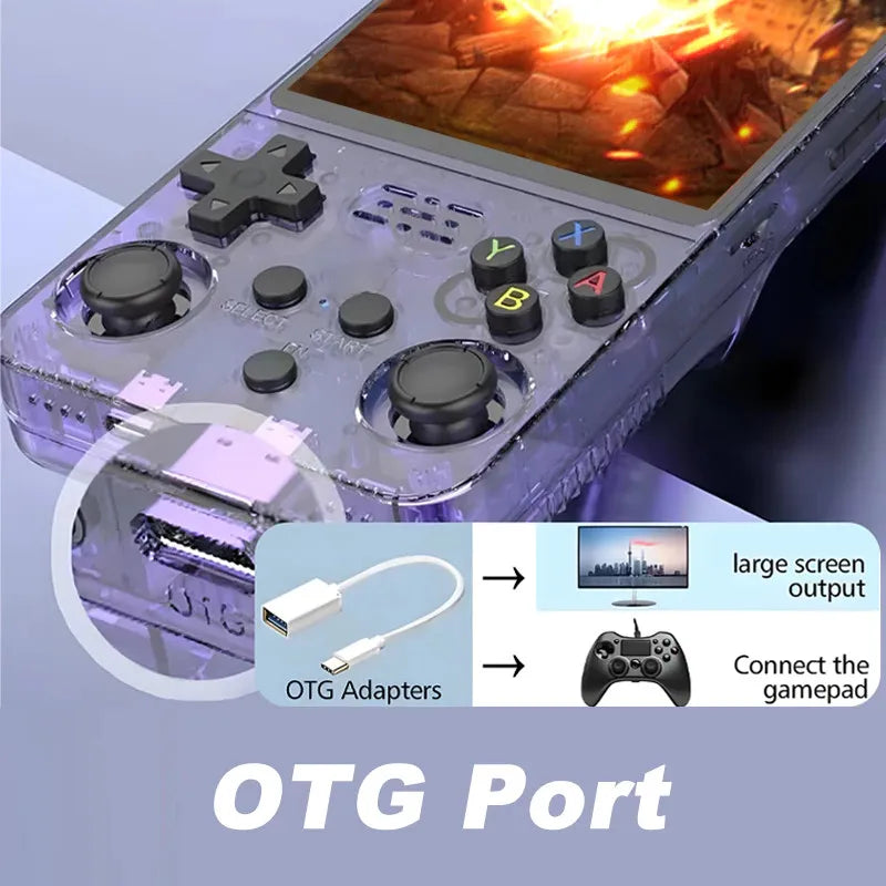 Consola Retro Portátil Mini R36S GSF™ – Pantalla IPS 3.5", Linux System, 20,000+ Juegos