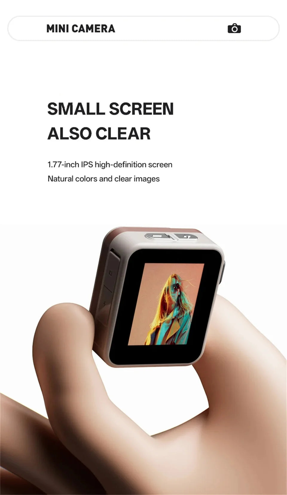 2026 New Thumb Pocket CCD Digital Camera HD Retro Mini Camera Portable Keychain Camera Outdoor Travel Photo Recorder Gift