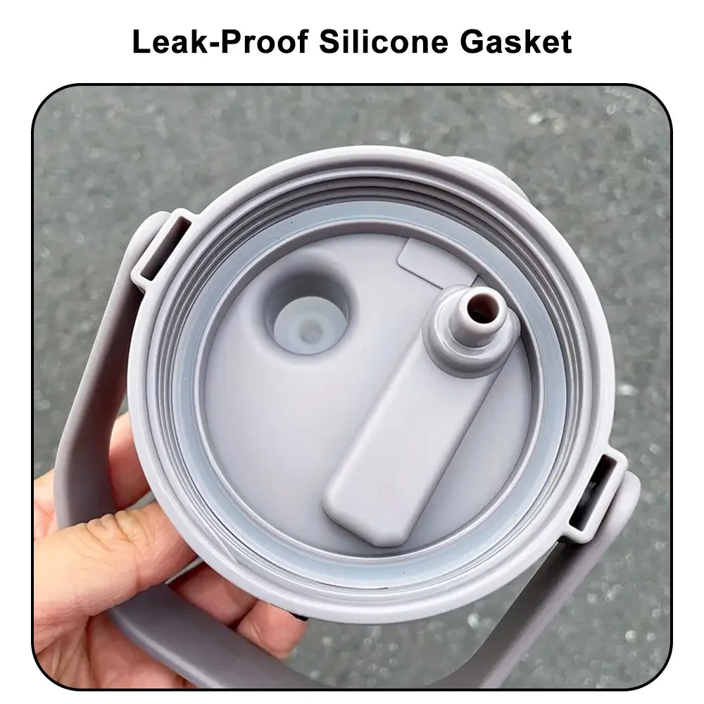 2000ML Large Capacity Stainless Steel Thermos Portable Vacuum Flask Insulated Tumbler With Rope Thermal Cup For Home Outdoor